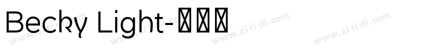 Becky Light字体转换